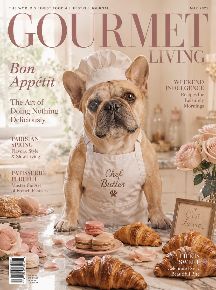 French Bulldog Chef Luxury Pastry Cover