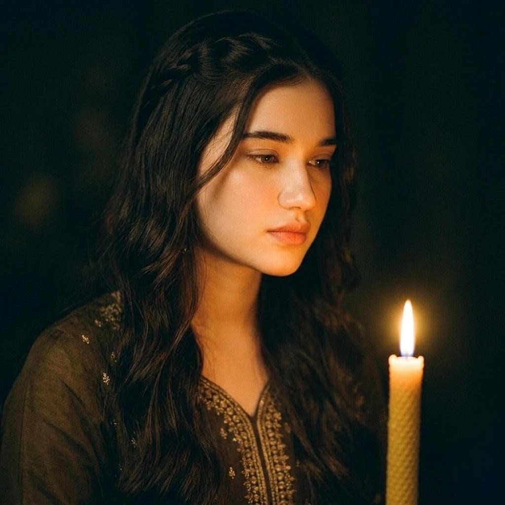 Candlelit Contemplative Portrait