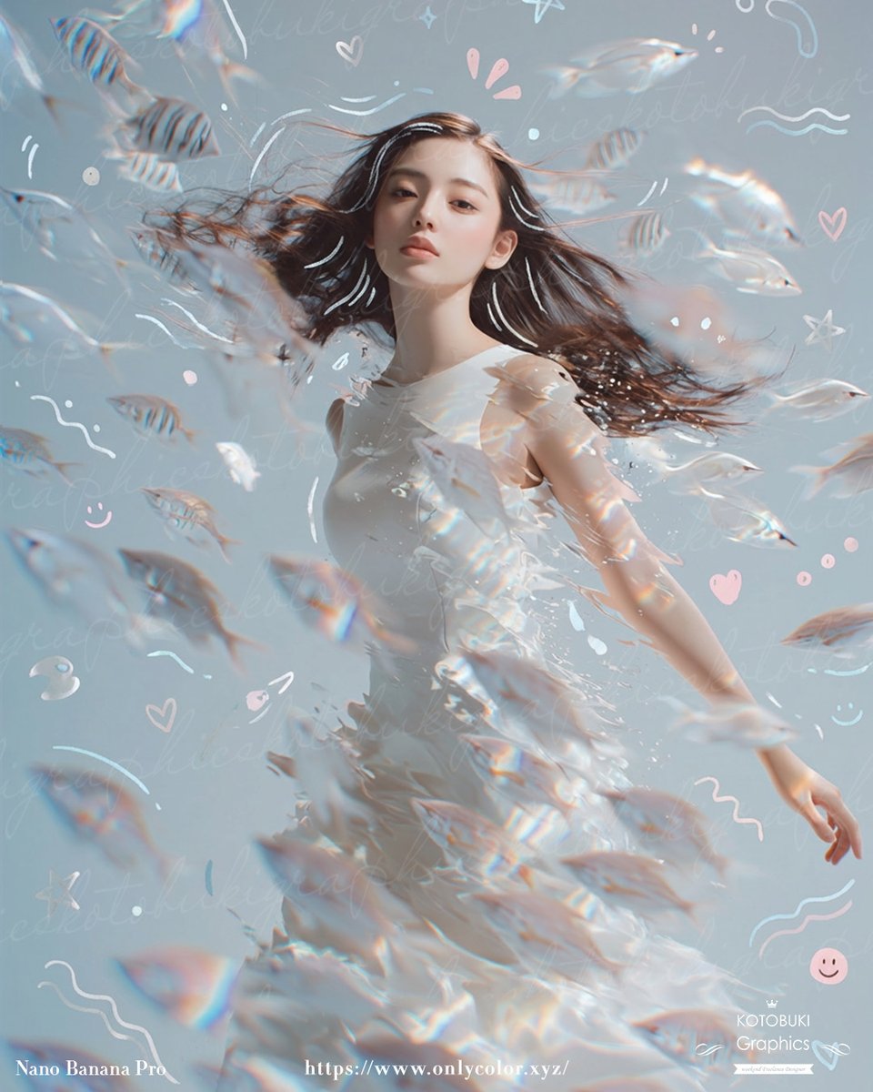 Dreamy Underwater Ethereal Portrait
