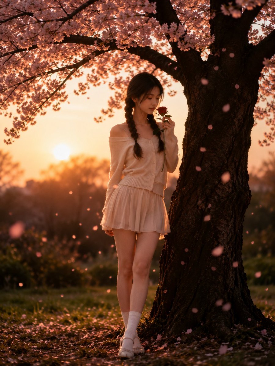Cherry Blossom Rose Portrait