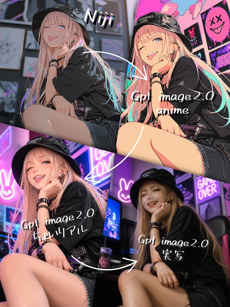 Cyberpunk AI Style Transformation Collage