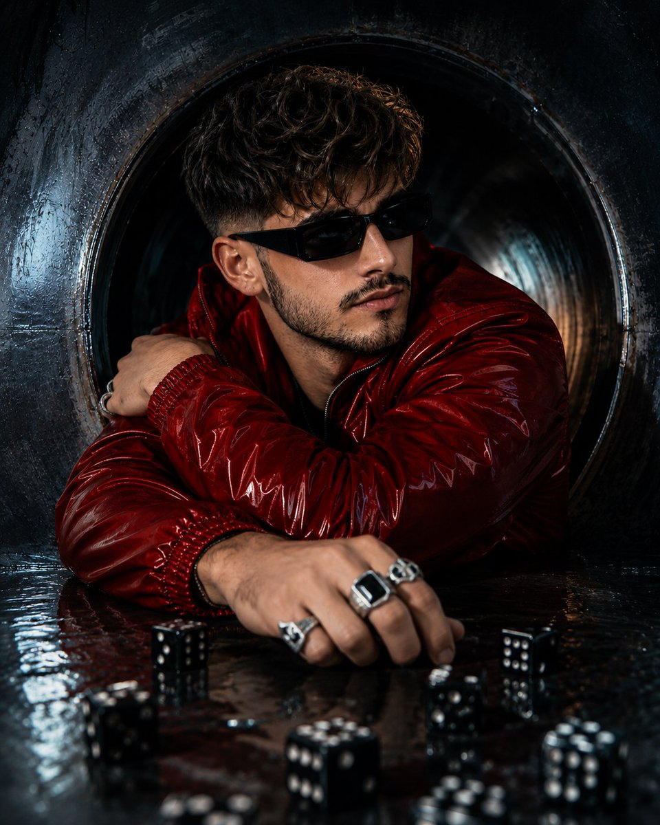 Red Jacket Tunnel Portrait