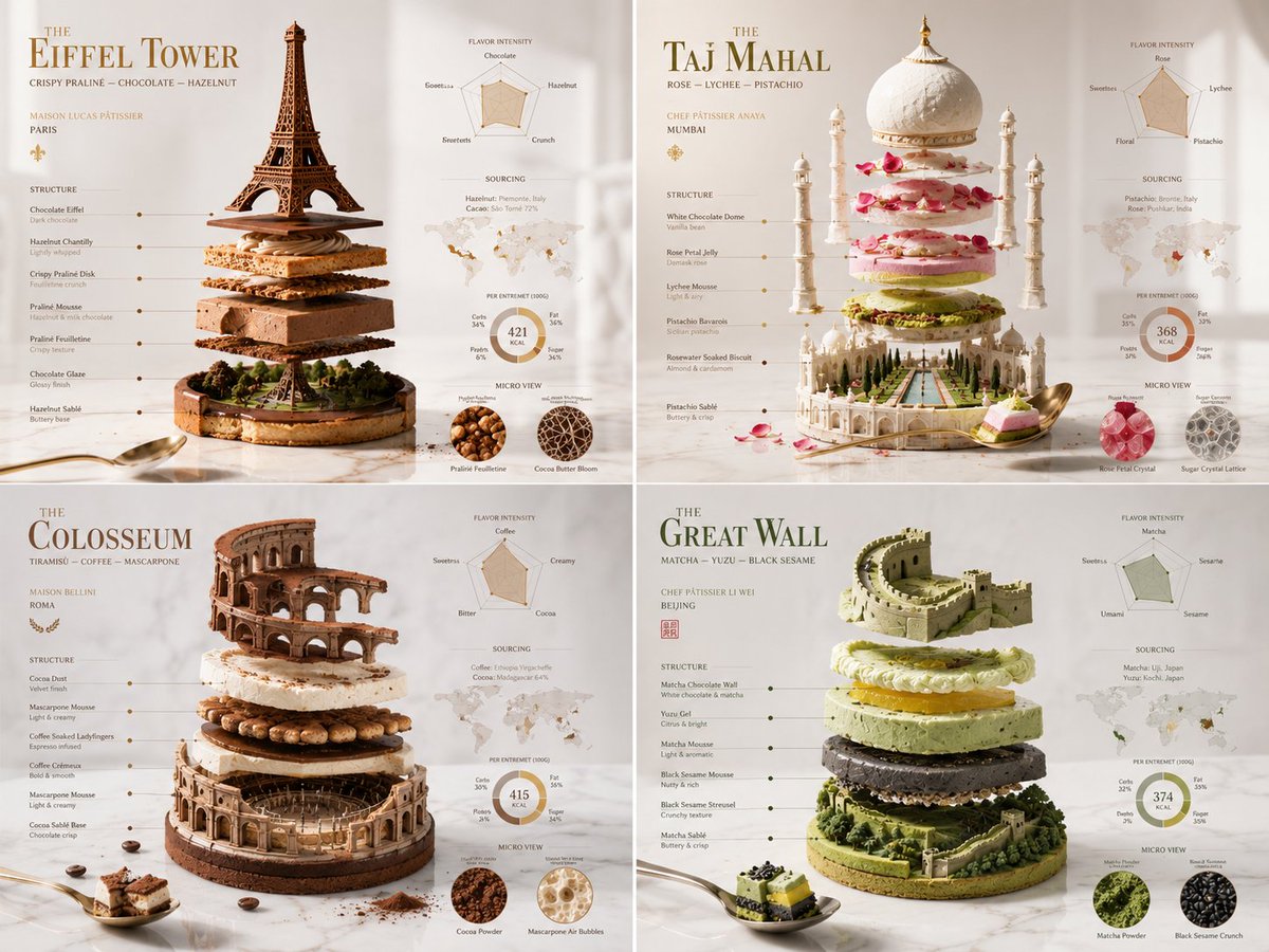 World Monuments in Pastry Art