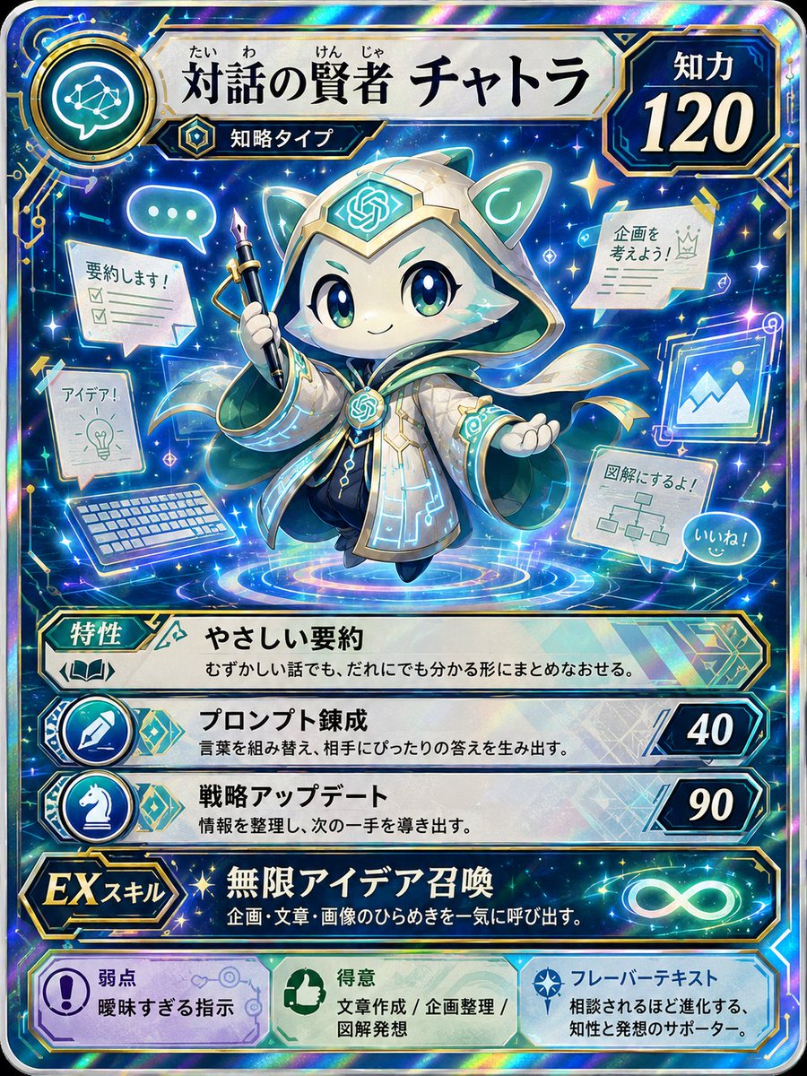 Turning ChatGPT into Pokemon Cards