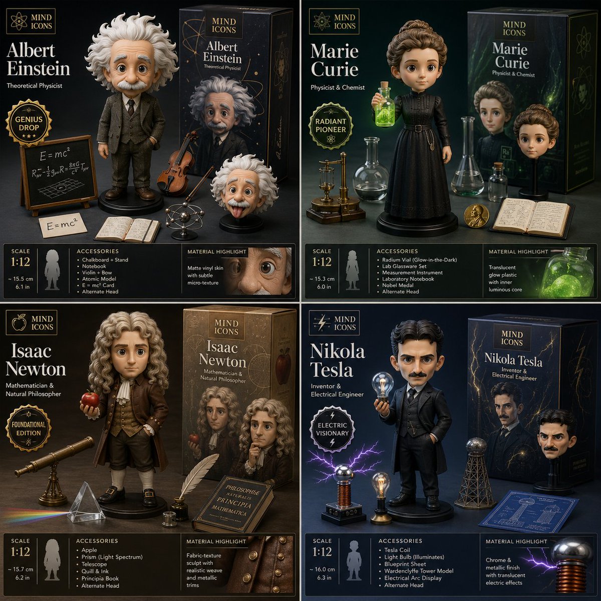 Legendary Scientists Collector Figures