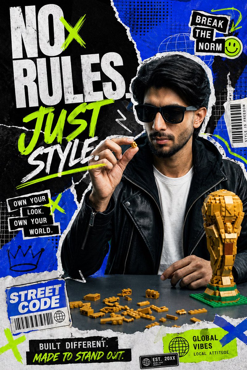 Bold Streetwear Collage Poster