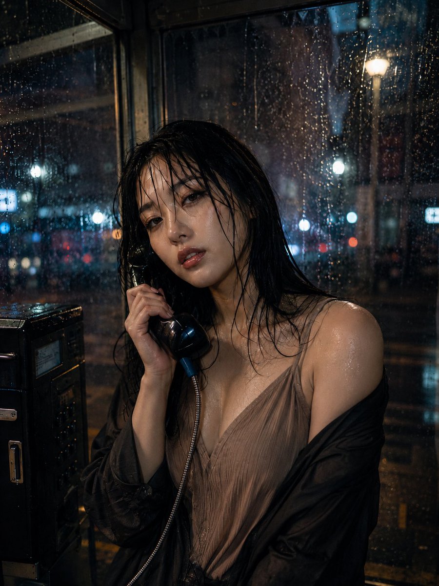 Rainy Night Phone Booth