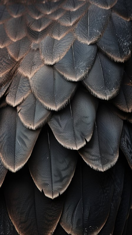 Macro Stone Eagle Feathers With Intricate Texture