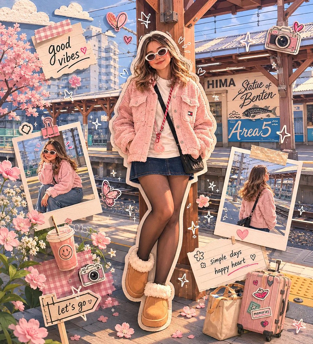 Kawaii Japanese Train Station Scrapbook