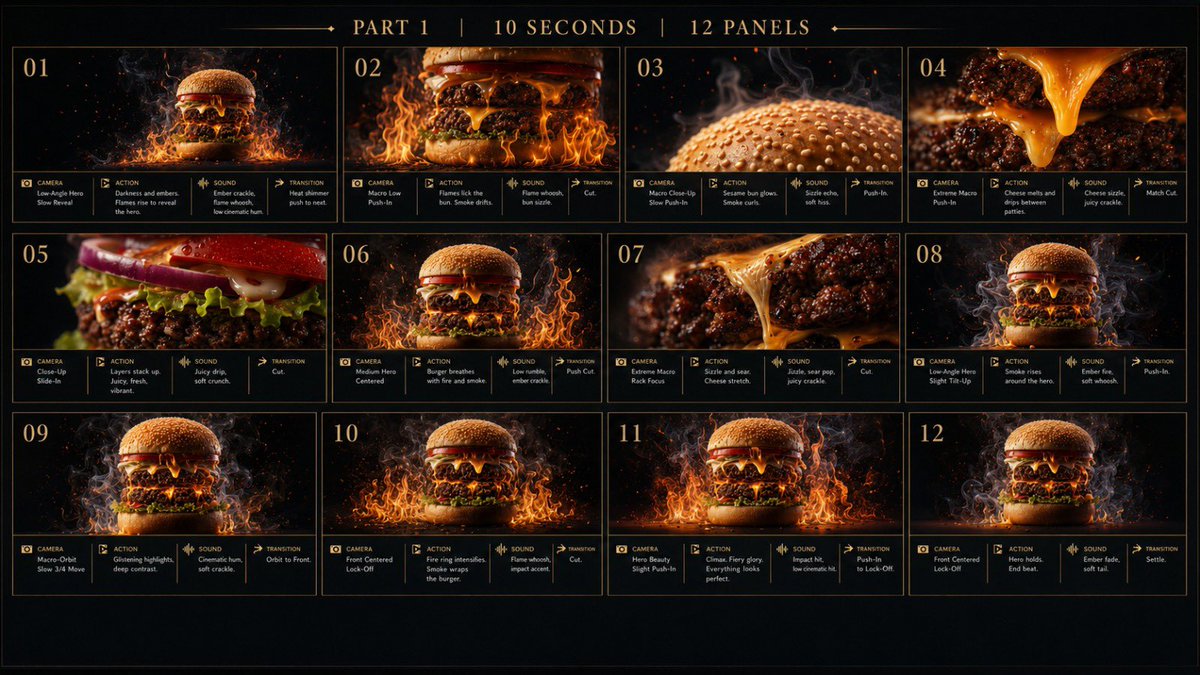 Cinematic Flaming Cheeseburger Ad
