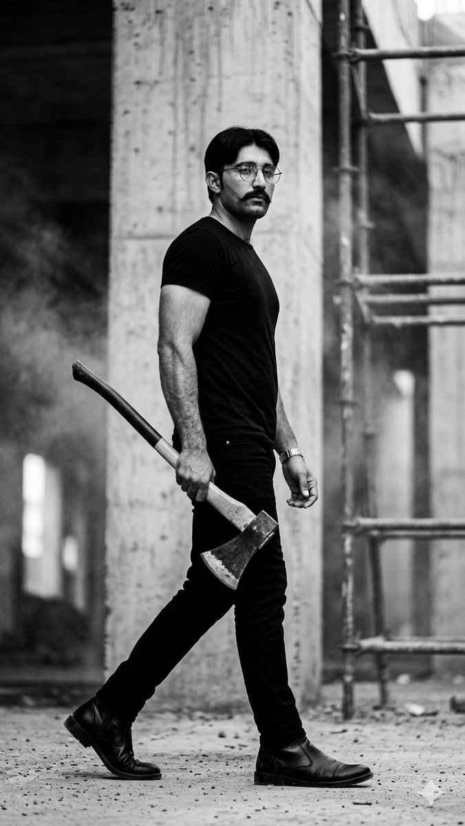 Axe Bearer in Concrete Ruins