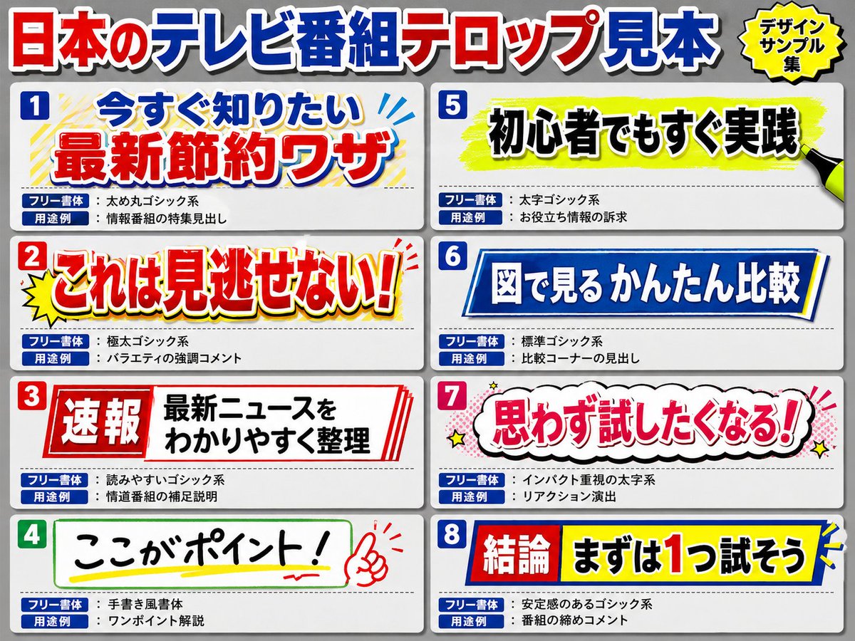 Japanese TV Telop Design Collection