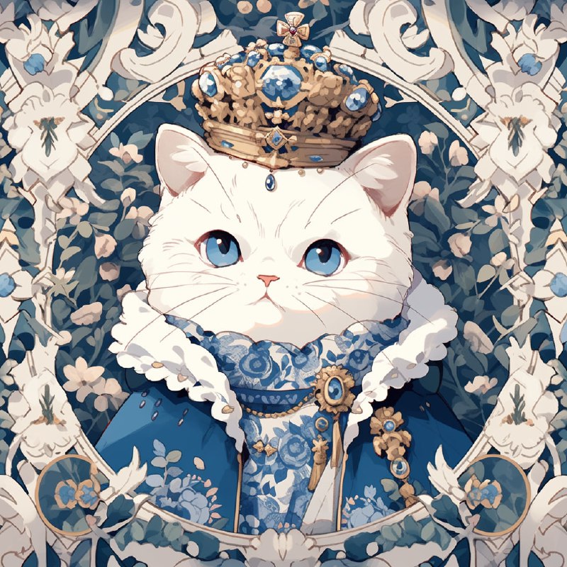 British Shorthair Kitten in Blue Prince Attire Gucci Style