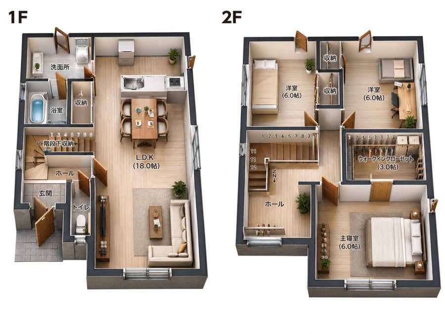 Japanese House 3D Floor Plan