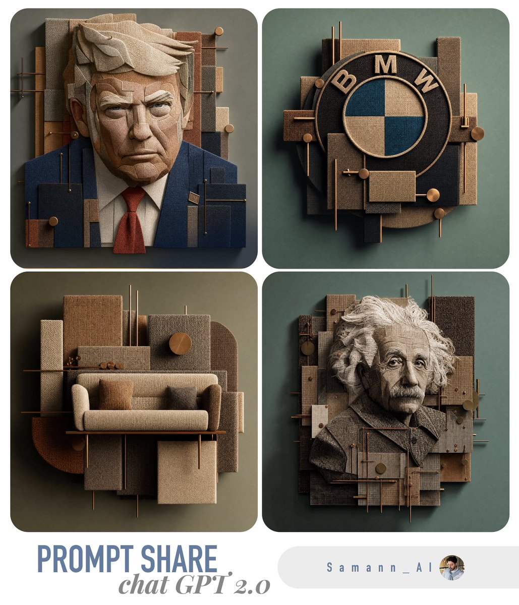 3D Fabric Art Poster Design