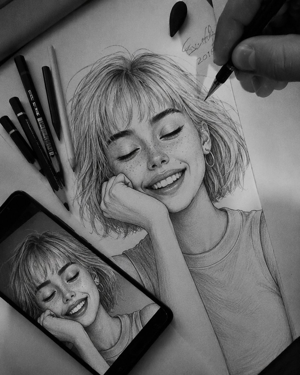 Hyper Realistic Graphite Sketch Art
