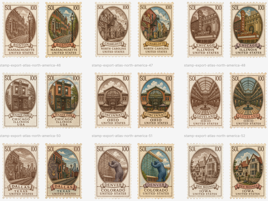 Vintage North American Stamp Collection
