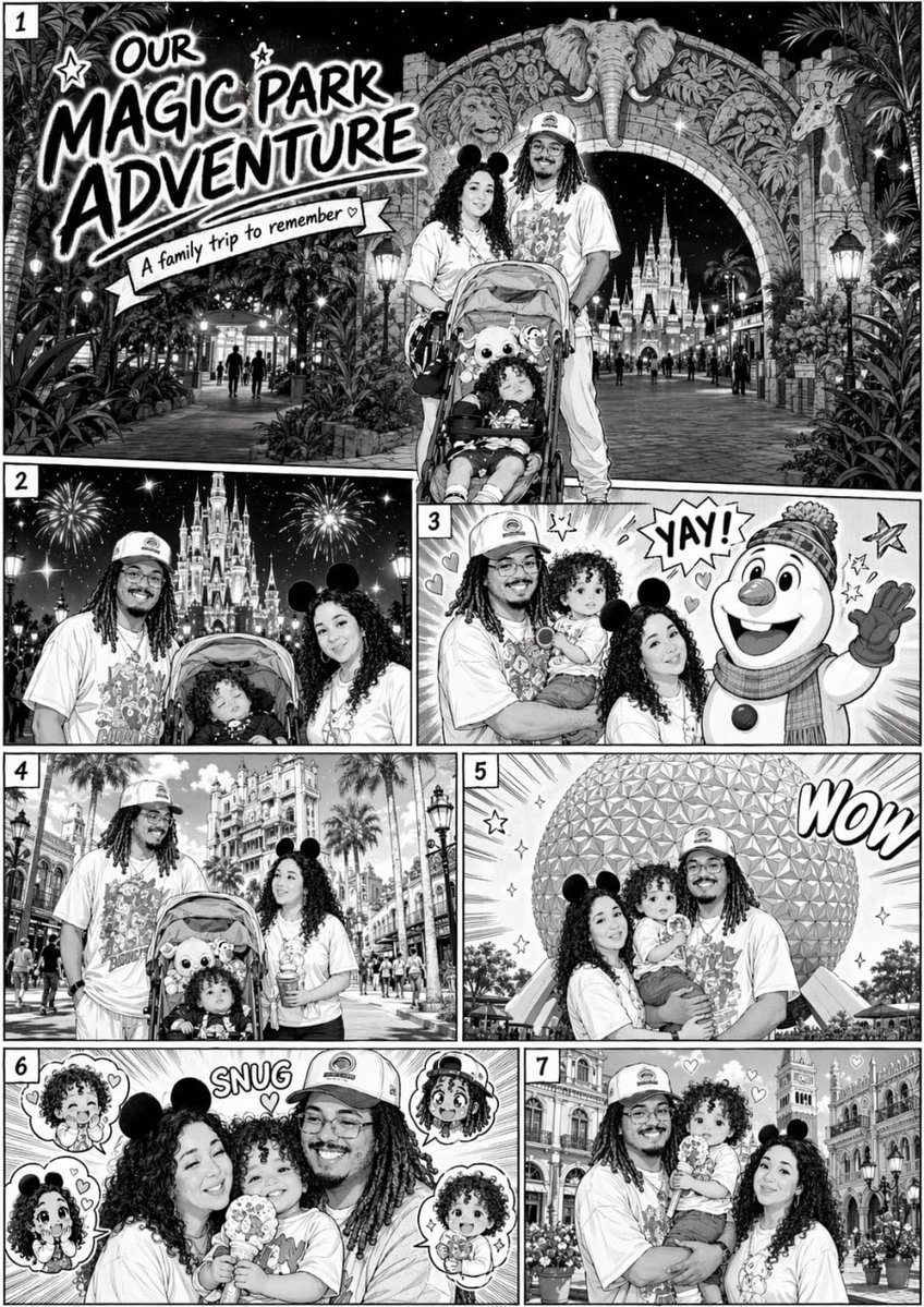 Disney Family Manga Portrait