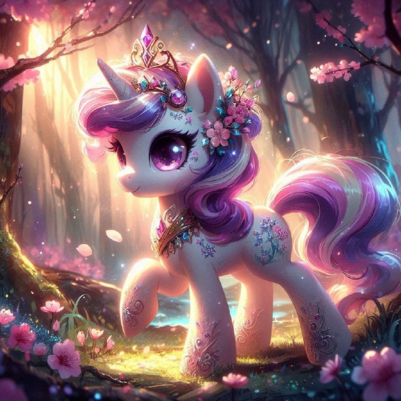 Cherry Blossom Wonderland My Little Pony in Magic Forest