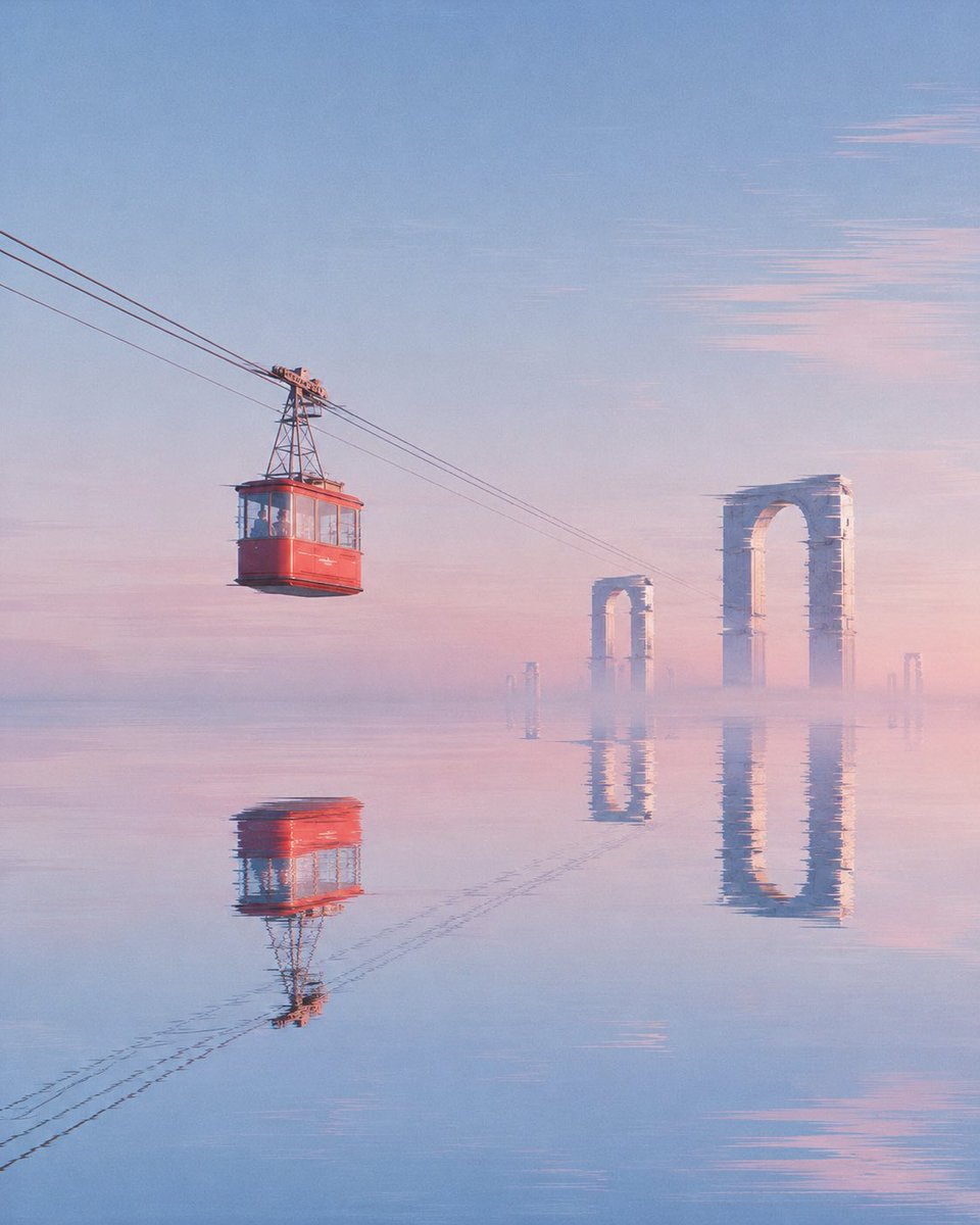Dawn Cable Car Mirror Ruins