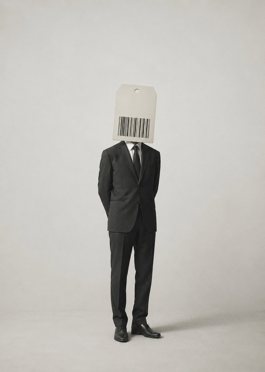 Surreal Barcode Head Satire