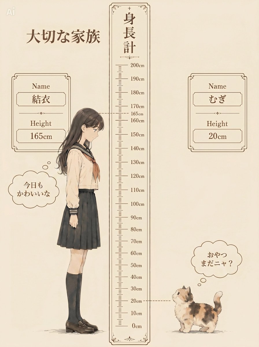 Nostalgic Height Chart Illustration