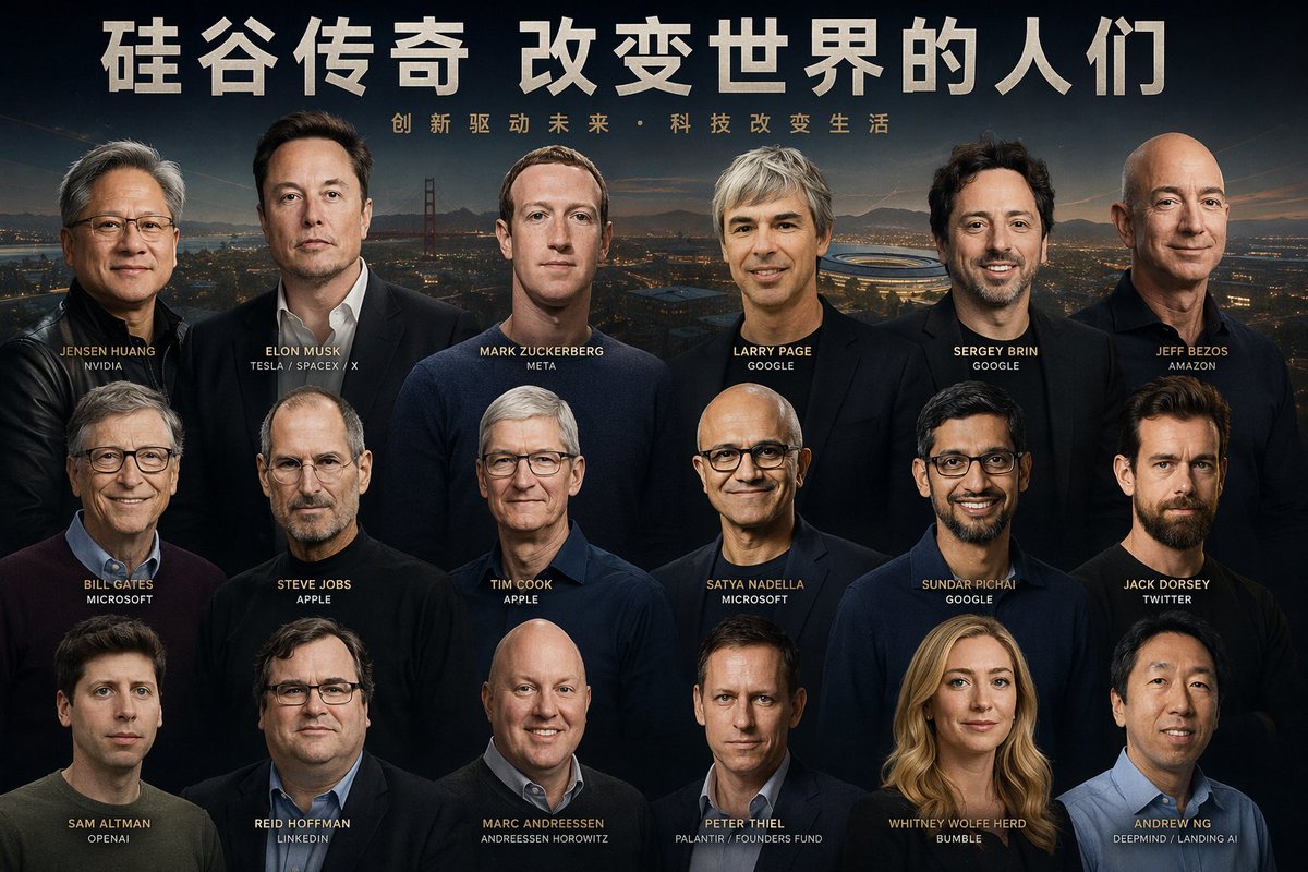 Silicon Valley Tycoons Group Poster