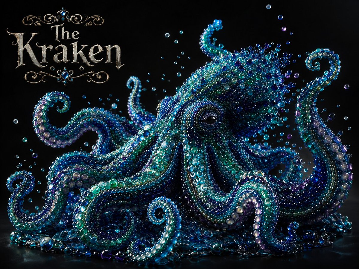 Kraken Glass Statue Art
