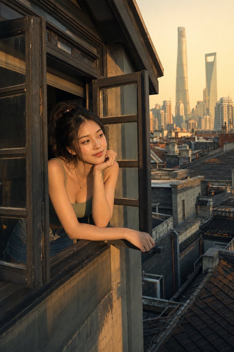 Shanghai Girl Leaning on Window