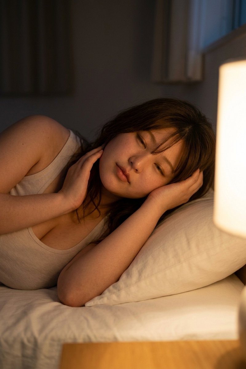 Cozy Bedtime Portrait Photo