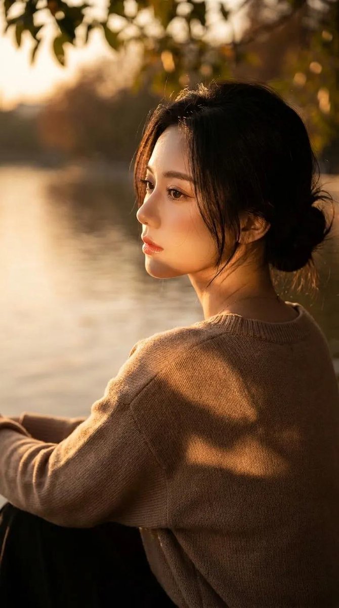 Golden Hour Portrait by the Lake
