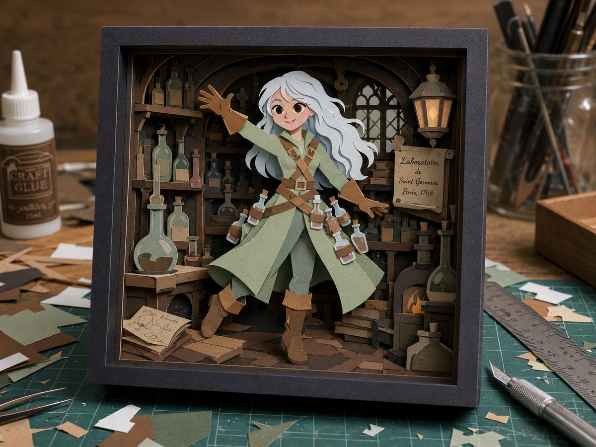 Alchemist Paper Shadow Box Diorama