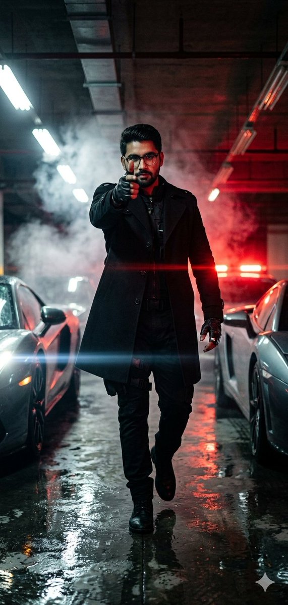 Cinematic Parking Garage Spy Portrait