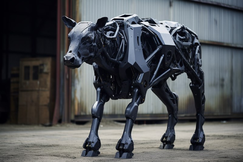 Boston Dynamics Armored Robot Cow Concept