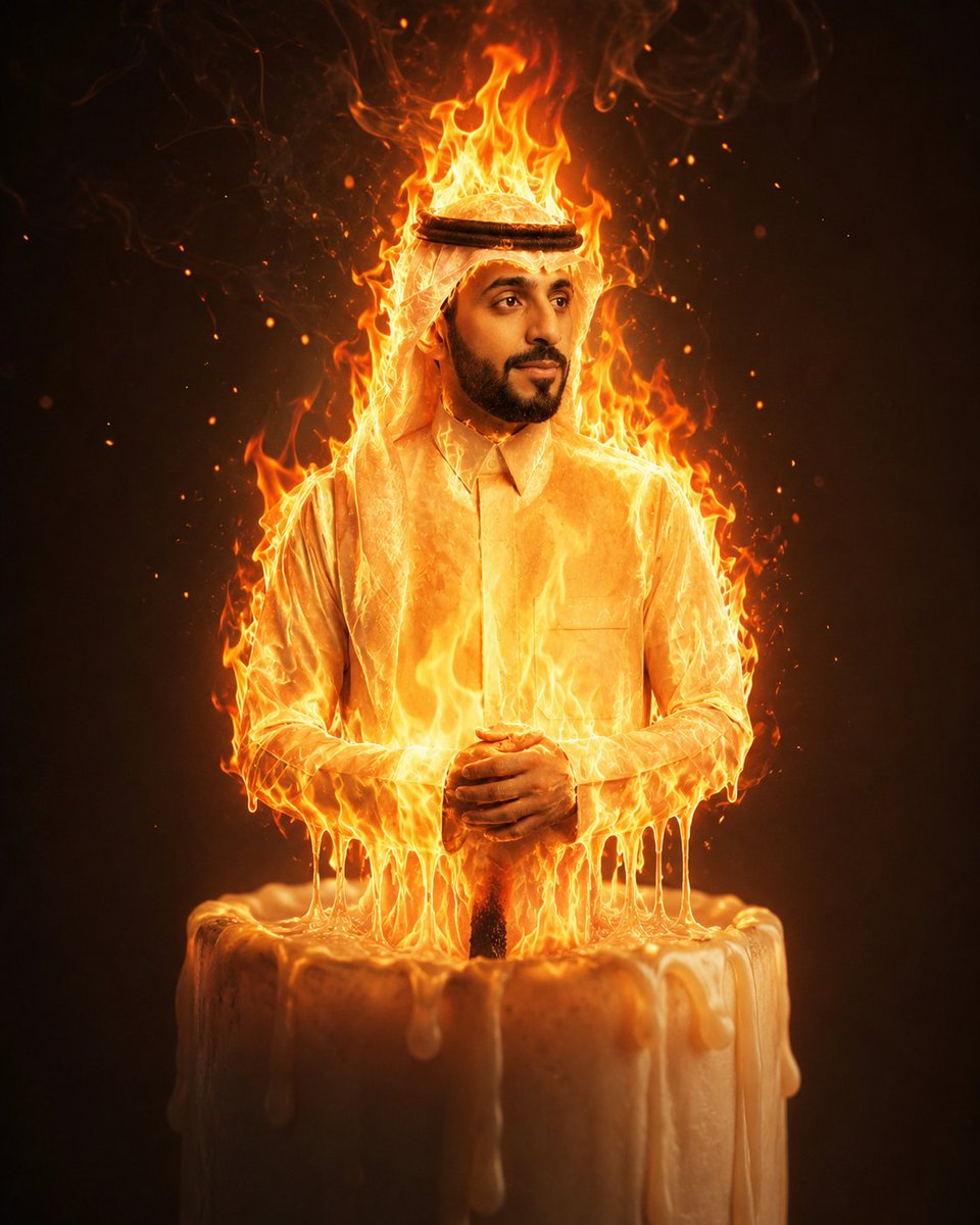 Portrait to Living Candle Flame