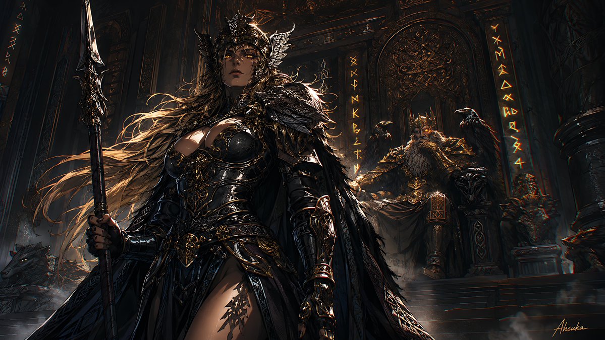 Dark Norse Valkyrie Fantasy Wallpaper