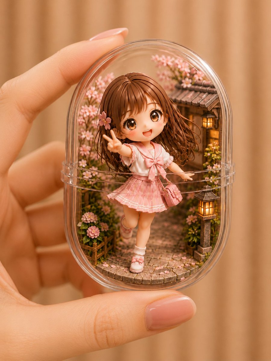 Pink Sailor Girl in Capsule