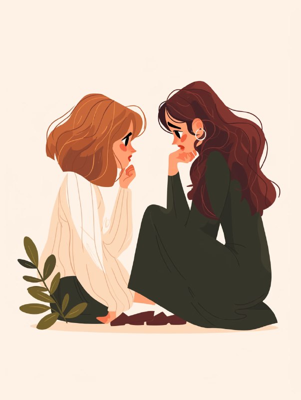 Best Friend Comforting Sad Friend Vector Illustration
