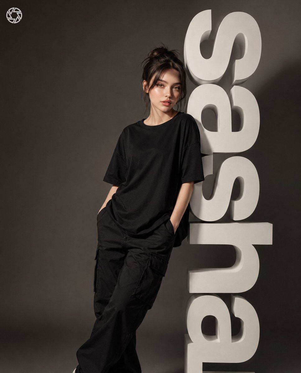 Fashion Portrait with 3D Typography