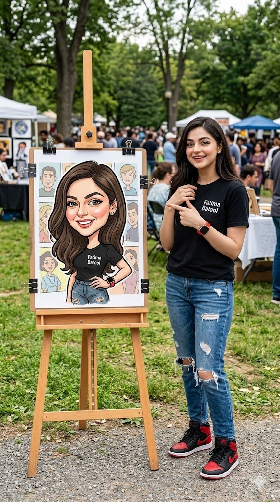 Outdoor Art Festival Caricature Portrait