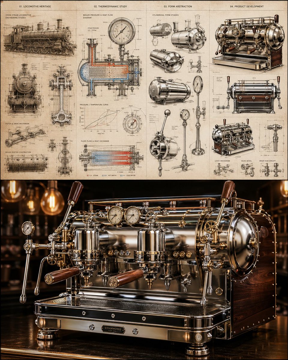 Steampunk Espresso Machine Blueprint