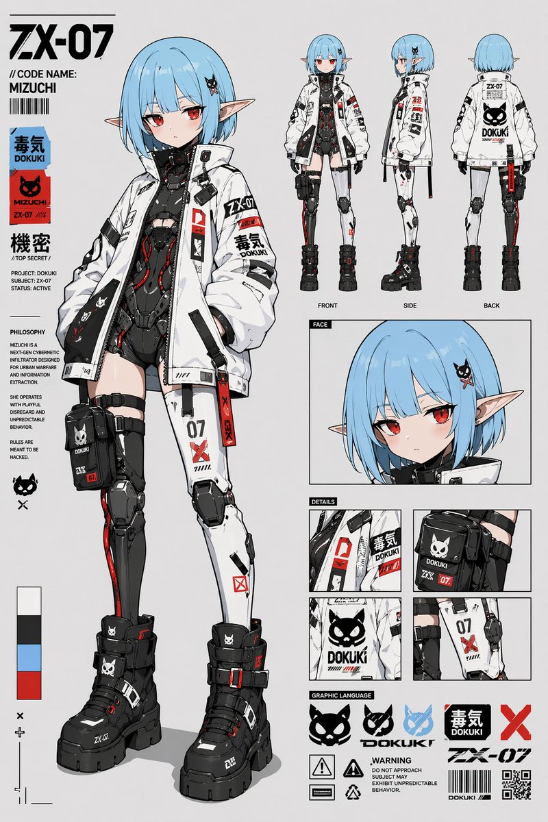 Cyber Elf Character Reference Sheet
