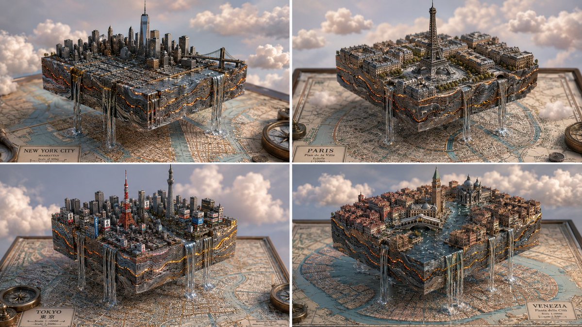 Floating City in Dreamscape