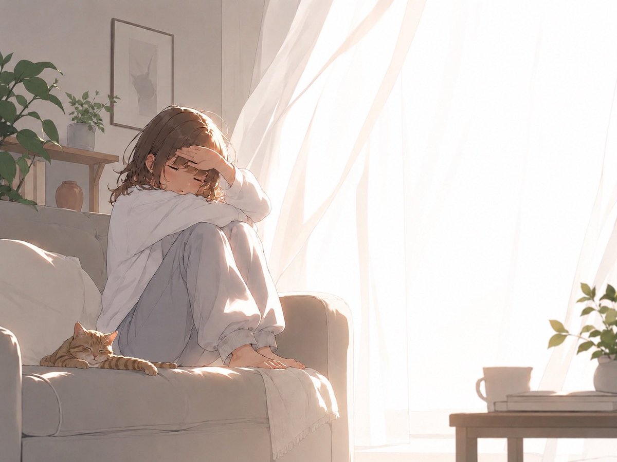 Cozy Morning Anime Girl