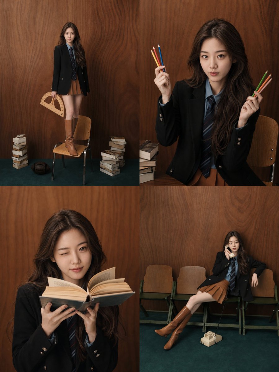 Vintage Preppy Academy Studio Portraits