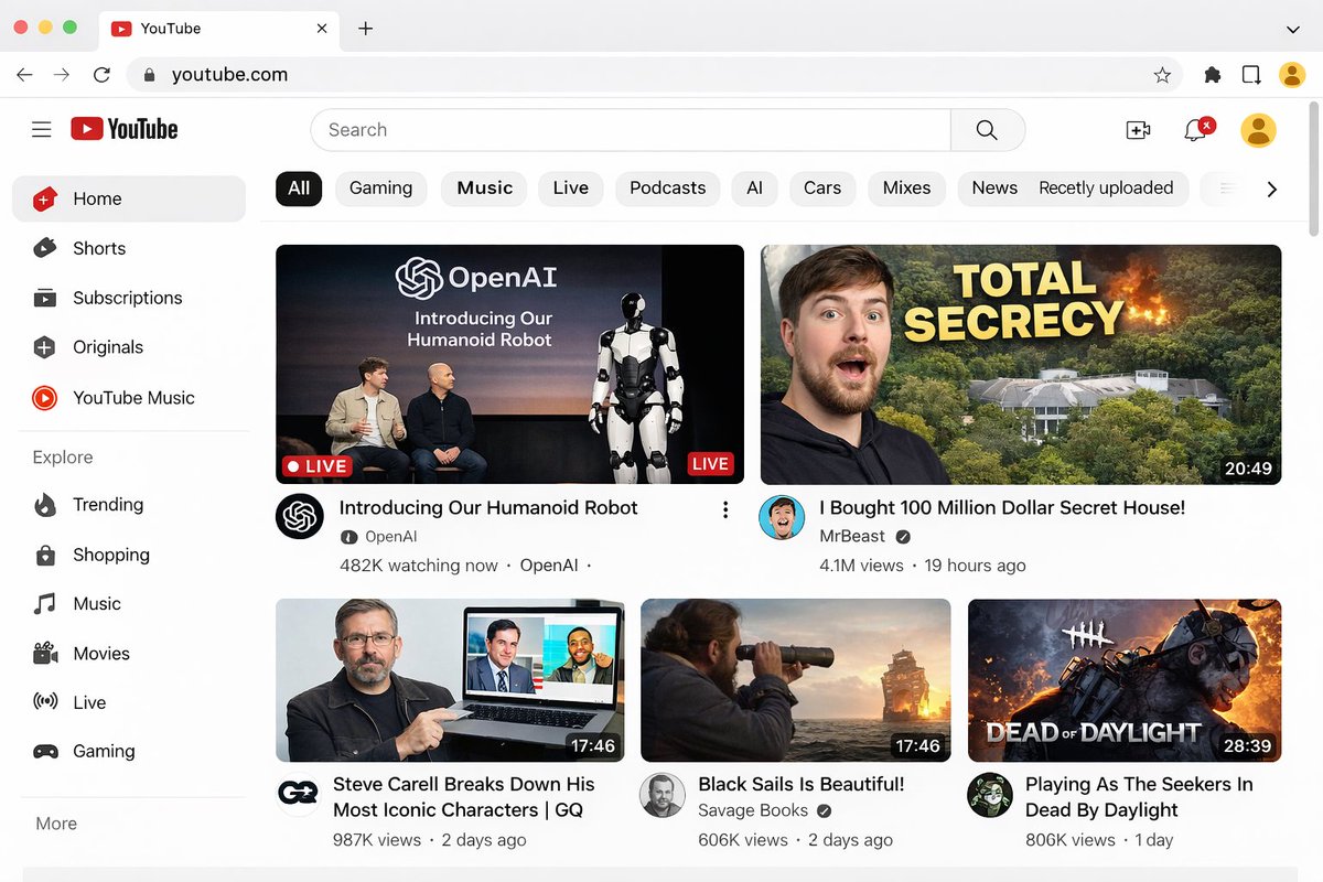 YouTube UI Mockup Breakdown