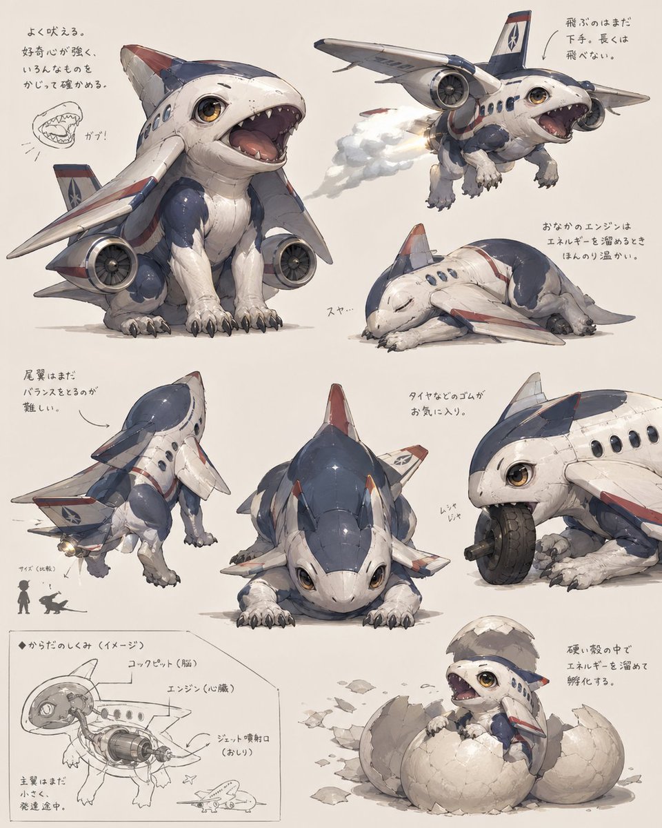 Baby Shark-Dog Jet Creature Design