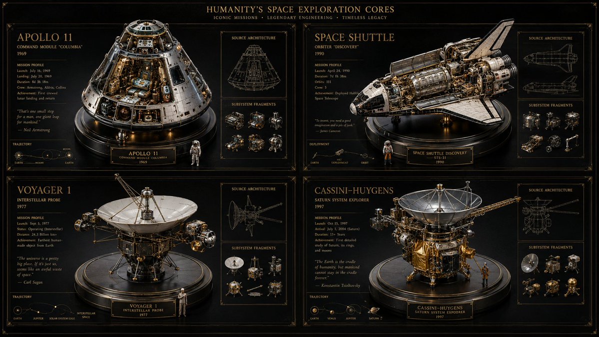 Space Missions 2x2 Grid Showcase