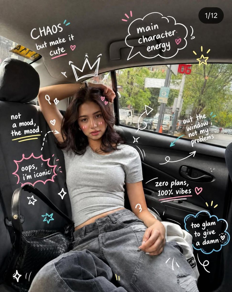 Cool Girl Car Fashion Portrait