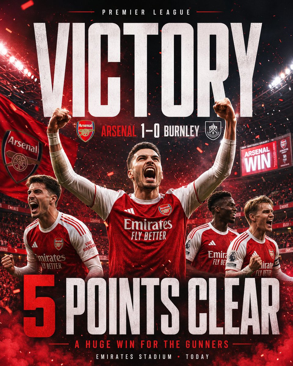 Arsenal Victory Poster